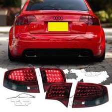 PAIRE DE FEUX ARRIÈRE LED ROUGE FUMÉE POUR AUDI A4 B7 04-08 NEUF