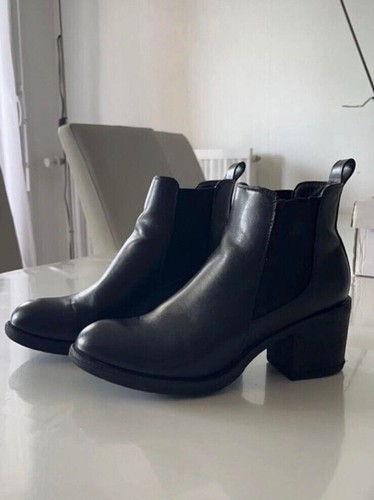 Bottines noires talon gemo - à,