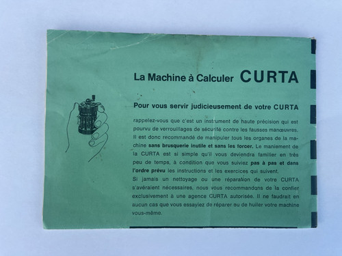 Genuine curta calculator - curta,