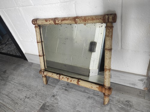 Miroir ancien bambou - en,