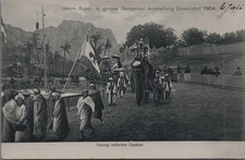 Zoo humain, les peuples des Indes Orientales, éléphant, Düsseldorf, 1904 Carte p
