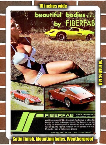 Metal sign 1968 fiberfab - 1968,