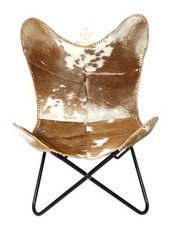 Chaise longue papillon cuir - chaise,