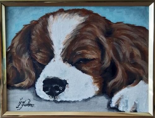 Peinture huile cavalier - peinture, l'huile