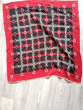 foulard carré Moschino soie vintage authentique