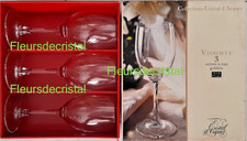 Cristal d'arques 3 verres a eau modele Vicomte comme neuf