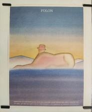 Folon Jean Michel Institute of contemporary arts 1977 Affiche Originale Expo