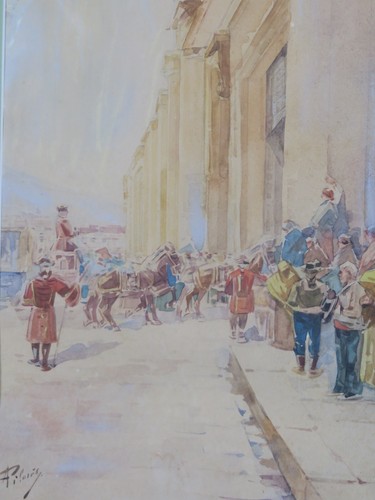 Aquarelle sur papier sous