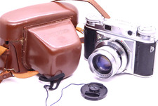 Télémètre Voigtlander Prominent w White Face Ultron 50mm f2 Film Camera Rare !