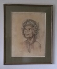 Portrait "femme au collier de