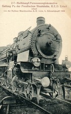 Carte postale * 2 locomotives