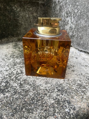 Briquet cube verre doré - briquet, en