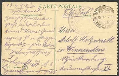 Germany/Turkey Offices 1918