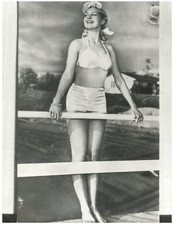Actrice, starlette en maillot de bain années 1940-50 à identifier Vintage silver