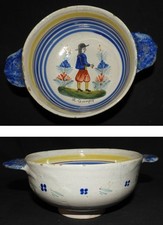 HR (Henriot) - QUIMPER : Bol à oreilles (bon état)