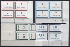 (62) COINS DATES TIMBRES FICTIFS N**