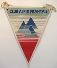ANCIEN FANION CLUB ALPIN FRANCAIS CAF SKI ESF FFS SPORTS D'HIVER MONTAGNE 27,7cm