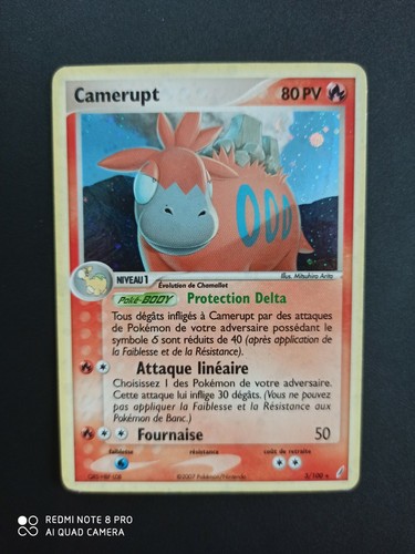 Carte pokémon camerupt 100 - camerupt, 3/100