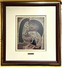Picasso Picasso Print Linoléum Cut Lady with Necklace 1962