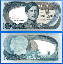 Portugal 1000 Escudos 1968 Locomotive Train Prefix BFS FREE Shipping Worldwide