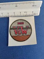 Chromo transfert V&W motos à Paris Grand modèle Authentique Années 60