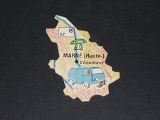 PUZZLE YOPLAIT 1969 DEPARTEMENTS CODIFIES AUTO TELEPHONE COURRIER 52 H. MARNE