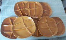 8 assiettes à fondue en céramique de Salins les bains