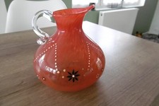 Ancien pichet en verre marmoréen émaillé art déco DLC Schneider ??