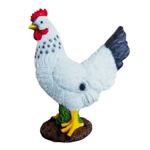 Figurine poule jardin déco