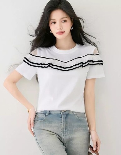 Shirt blanc coton - t-shirt,