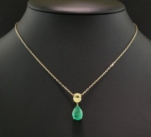 Collier saphir émeraude - saphir,