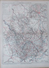 CARTE GEOGRAPHIQUE XIXEME DE