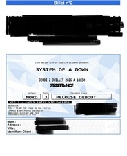 Billets Concert System Of A