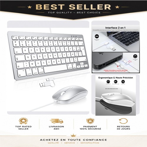 Clavier souris filaire mac - clavier,