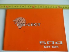 RTA REVUE TECHNIQUE AUTOMOBILE NOTICE MANUELLE D'UTILISATION PEUGEOT 504 GR SR