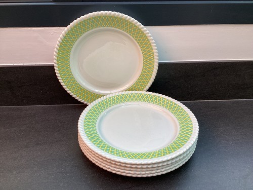 Assiettes plates vintage en - 6,