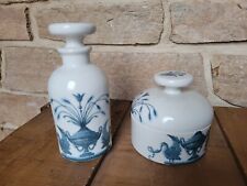 POTS PHARMACIE SALLE DE BAIN PORCELAINE BLANCHE PARIS DÉCOR LAMBALLE BLEU 1950