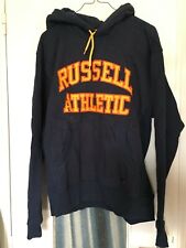 Russell Athletic Sweat à capuche, Homme, Bleu / Orangé, Coton, Taille L, Neuf