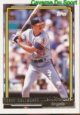 552 DAVE GALLAGHER OF ANGELS NEW JERSEY TOPPS GOLD WINNER BASEBALL CARD 1992