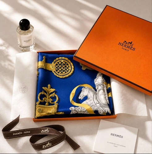 Foulard hermès soie carré - soie,