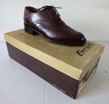 CHAUSSURE CUIR VINTAGE CLERGET RICHELIEU 6.5 ESTHER CRISPANIL BORDEAUX FRANCE