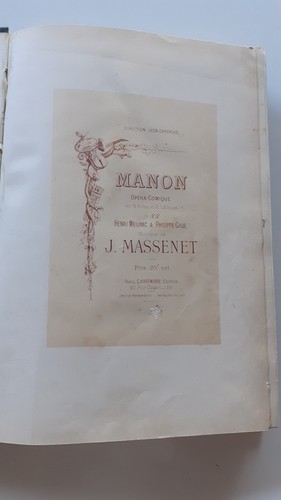Massenet jules opéra manon - opéra,