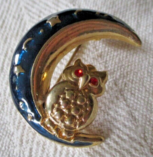 Rare broche chouette hibou - broche, sur