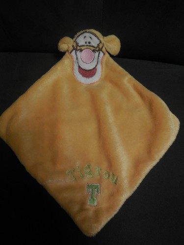 Doudou plat tigrou orange - plat, t