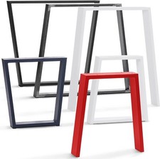 Pieds table bois trapeze - en,