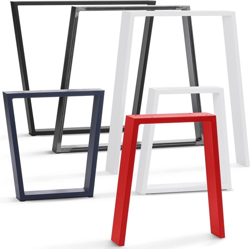 Pieds table bois trapeze - de,