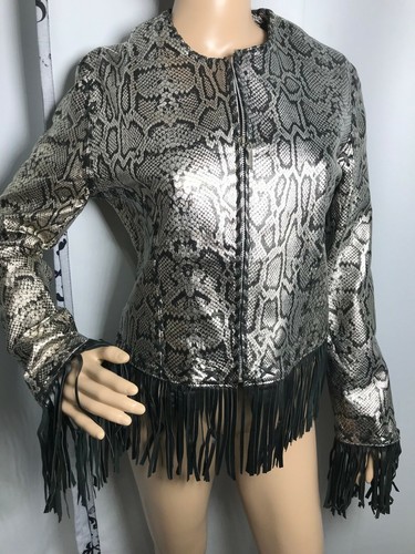 Veste spencer frangé en - ,