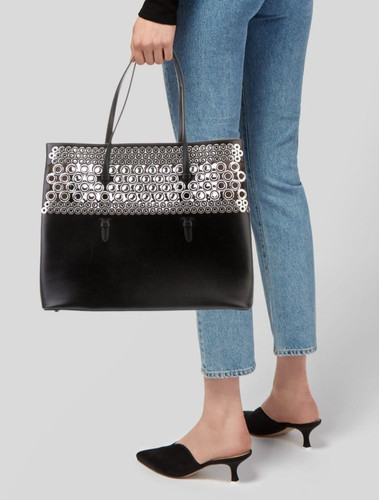 Alaia paris black leather - black,