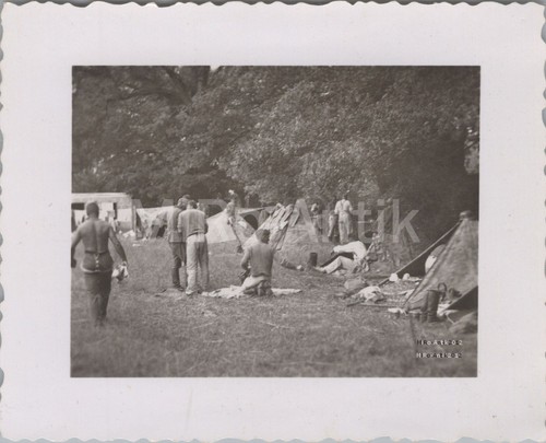 Photo ww2 camp - tentes, à