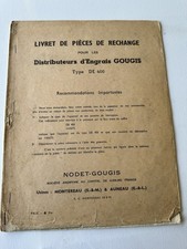 Livret pièces détachées Nodet Gougis DE 400 distributeur engrais Catalogue